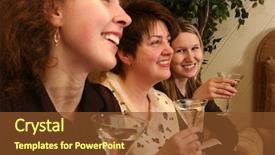  Presentation with little girls birthday - Slide set enhanced with social clubs - girls with martini background and a tawny brown colored foreground