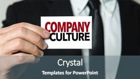  Presentation with company - Beautiful slide deck featuring social cognition - company culture backdrop and a ocean colored foreground