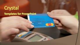  Presentation with social commerce - Slides enhanced with social commerce - credit card background and a tawny brown colored foreground