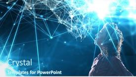  Presentation with networking - PPT layouts enhanced with social connection and networking mixed media background and a ocean colored foreground