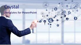  Presentation with networking - Presentation with social connection and networking background and a sky blue colored foreground