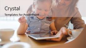  Presentation with net - Beautiful presentation theme featuring fun in the net backdrop and a soft green colored foreground