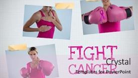  Presentation with photo collage - Slide set featuring social determinants health - fight cancer text and breast background and a lemonade colored foreground