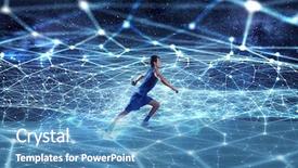  Presentation with media - Presentation design with social determinants health - young man jogger mixed media background and a teal colored foreground