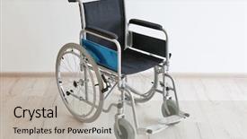  Presentation with elderly care - Cool new theme with social diagnosis - wheelchair in light room elderly backdrop and a  colored foreground