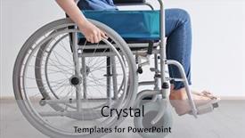  Presentation with diagnosis - Cool new presentation theme with social diagnosis - young woman in wheelchair backdrop and a  colored foreground