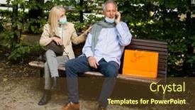  Presentation with social distancing - PPT layouts having social-distancing-and-separation-concept background and a tawny brown colored foreground