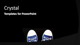  Presentation with sneakers - Beautiful slides featuring social-distancing-concept-foot-wearing backdrop and a black colored foreground