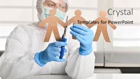  Presentation with slow down - Presentation design with social-distancing-is-important-infection background and a lemonade colored foreground