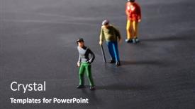  Presentation with covid coronavirus - Slide deck enhanced with social-distancing-keep-distance background and a dark gray colored foreground