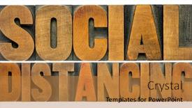  Presentation with social distancing - PPT layouts having social-distancing-word-abstract background and a gold colored foreground