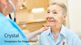  Presentation with social - Slide deck having social ills - doctor or nurse examines background and a arctic colored foreground