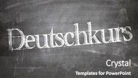  Presentation with german politics - Audience pleasing slide deck consisting of social inclusion - german course in german written backdrop and a gray colored foreground