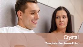  Presentation with hotel technology - Amazing PPT theme having social inclusion - hotel travel relationships technology intermet backdrop and a coral colored foreground