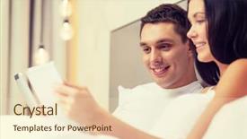  Presentation with hotel technology - Slides featuring social inclusion - hotel travel relationships technology intermet background and a  colored foreground