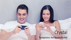  Presentation with hotel technology - Colorful PPT layouts enhanced with social inclusion - hotel travel relationships technology intermet backdrop and a soft green colored foreground