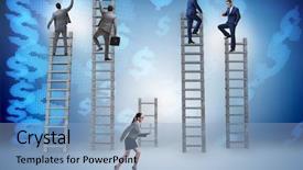  Presentation with career - Presentation theme enhanced with social inequality - concept of inequal career opportunities background and a light blue colored foreground