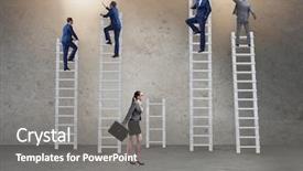  Presentation with youth skin care concept beige - PPT theme having social inequality - concept of inequal career opportunities background and a gray colored foreground