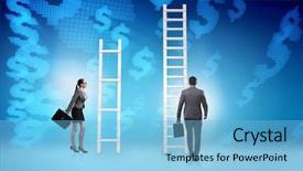  Presentation with youth skin care concept beige - Colorful PPT layouts enhanced with social inequality - concept of inequal career opportunities backdrop and a light blue colored foreground