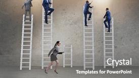  Presentation with eco friendly car concept - Audience pleasing theme consisting of social inequality - concept of inequal career opportunities backdrop and a gray colored foreground