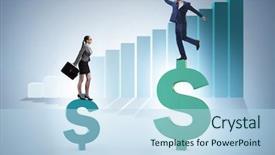  Presentation with social inequality concept - Audience pleasing slide set consisting of social inequality - concept of inequal pay backdrop and a light blue colored foreground