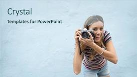  Presentation with speed camera in night - Beautiful presentation theme featuring social influence learning - dynamic photography student facing camera backdrop and a sky blue colored foreground