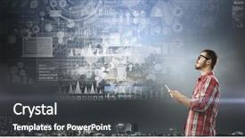  Presentation with hud - Colorful PPT theme enhanced with hud - innovative technologies for your device backdrop and a dark gray colored foreground