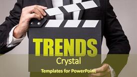  Presentation with future trends - Colorful presentation design enhanced with trends backdrop and a tawny brown colored foreground