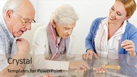  Presentation with social insurance - PPT theme consisting of fresh red and yellow banana background and a tawny brown colored foreground