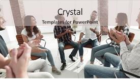  Presentation with virtual team meeting - Beautiful PPT layouts featuring social intelligence - creative team holds a meeting backdrop and a soft green colored foreground