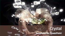  Presentation with interaction - Audience pleasing slide set consisting of social interaction concept 3d render backdrop and a  colored foreground