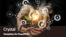  Presentation with interaction - PPT layouts featuring social interaction concept 3d render background and a  colored foreground