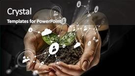  Presentation with interaction - Presentation enhanced with social interaction concept 3d render background and a  colored foreground