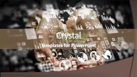  Presentation with interaction - Amazing slide deck having social interaction concept 3d render backdrop and a coral colored foreground