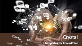  Presentation with interaction - Audience pleasing PPT layouts consisting of social interaction concept 3d render backdrop and a  colored foreground