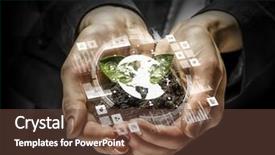  Presentation with interaction - Slide deck consisting of social interaction concept 3d render background and a  colored foreground