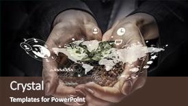  Presentation with interaction - Slides enhanced with social interaction concept 3d render background and a  colored foreground