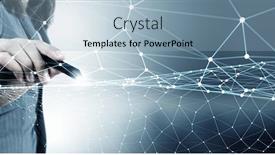  Presentation with interaction - Presentation theme enhanced with social interaction concept background and a light blue colored foreground