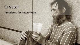  Presentation with alcoholic - Theme enhanced with social issue - painful morning of the alcoholic background and a light gray colored foreground