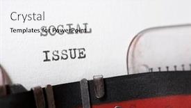  Presentation with issue - Presentation theme enhanced with social-issue-phrase-written background and a white colored foreground