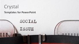  Presentation with issue - Amazing presentation having social-issue-phrase-written backdrop and a white colored foreground