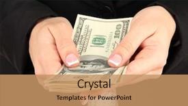  Presentation with social justice - Beautiful slide deck featuring social justice blacks whites - woman recounts dollars close up backdrop and a  colored foreground