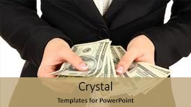  Presentation with close up elements - Audience pleasing PPT theme consisting of product showcase - young woman with long dark backdrop and a gray colored foreground.