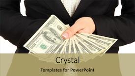  Presentation with us dollars - Amazing presentation theme having social justice blacks whites - woman recounts dollars close up backdrop and a coral colored foreground