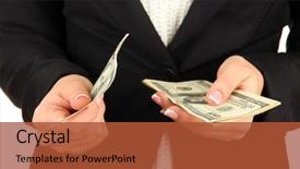  Presentation with close up of sundew drosera - PPT layouts having social justice blacks whites - woman recounts dollars close up background and a  colored foreground