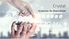  Presentation with cloud computing - Slide set consisting of social-media-and-cloud-computing background and a light gray colored foreground