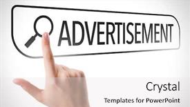  Presentation with advertisement - PPT layouts consisting of social media campaign - advertisement written in search bar background and a white colored foreground