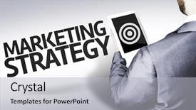  Presentation with marketing strategy - Audience pleasing presentation theme consisting of social media campaign - business man with the text backdrop and a light gray colored foreground