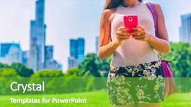  Presentation with new york city - PPT layouts consisting of social media green - new york city lifestyle mobile background and a shamrock green colored foreground