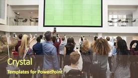  Presentation with touch screen accessible for disable students - Beautiful slide deck featuring social media green - students photographing big screen backdrop and a tawny brown colored foreground